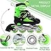 PETUOL Kids Inline Skates, Adjustable and Safe Durable Roller Skates with All 8 Full Light Up Illuminating Wheels, Fashionable Outdoor Sport Skates for Boys and Men
