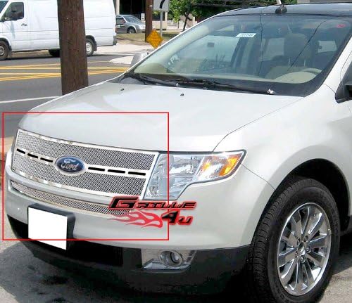 APS Compatible con Ford Edge 2007-2010 Inserto de rejilla de malla cromada de acero inoxidable superior principal F75226T