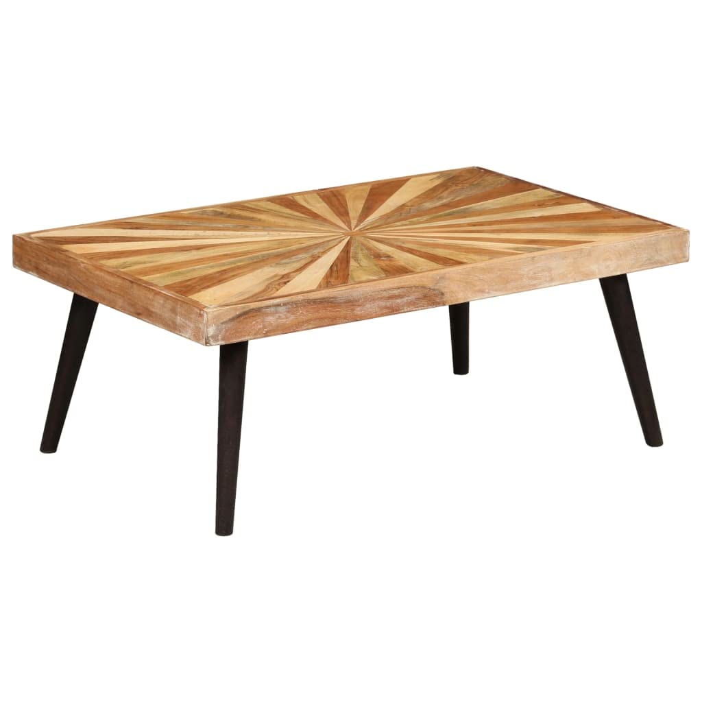 Mesa de salón de madera maciza de mango, 90 x 55 x 36 cm, mesa de salón, mesas de salón, mesas de café, para un ambiente acogedor