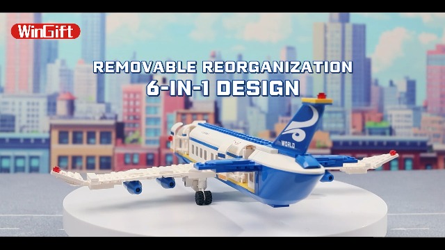 Amazon.com: WINGIFT 516 Pcs City Passenger Airplane Building