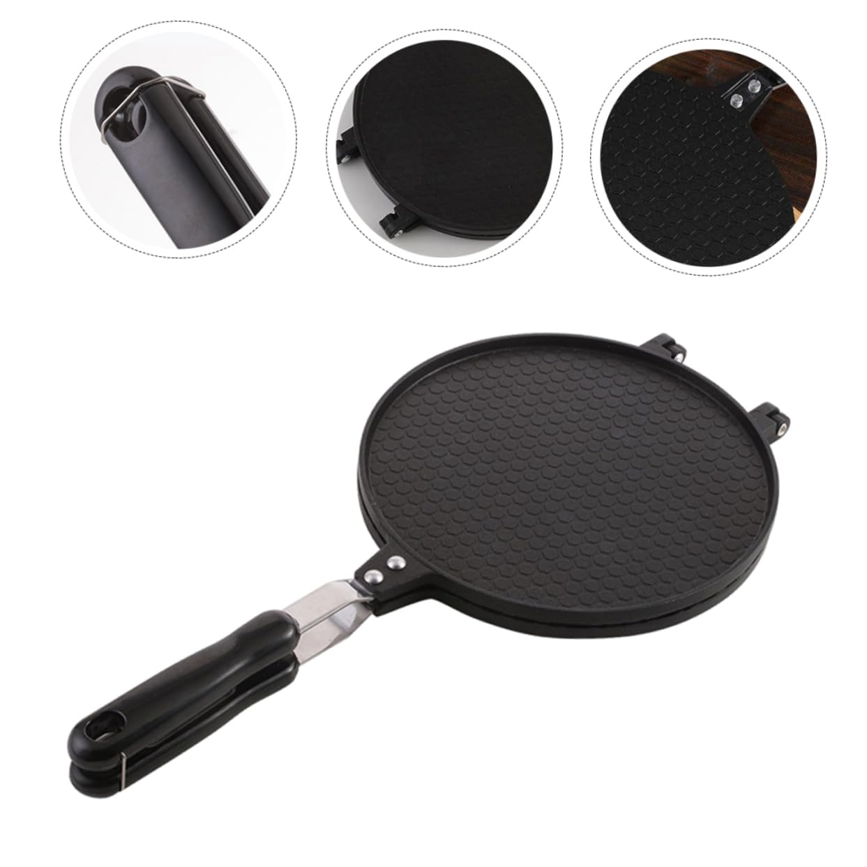Runder Omelett Maker aus Aluminium, Schwarz für Backen