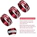 Danti 3pcs Audio Air Conditioning Button Cover Decoration Twist Switch Ring Trim for Jeep Wrangler JK JKU Patriot Liberty 2011-2018 Dodge Challenger 2008-2014 (Red)