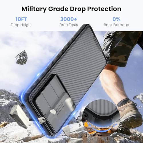 Image of Nilkin Classic Series Compatible Samsung S26 Plus Case with Camera Cover, [Camera Lens Protector] [Scratch-Resistant] [360 Full Protection] Shockproof Slim Phone Case (Transparent Black, S26Plus)