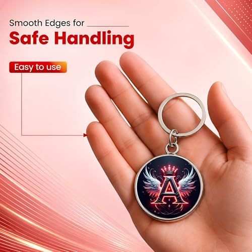 Image of magical gifts MG | Premium Alphabet & Initial Metal Keychain for Bags & Keys | Double-Sided | Personalized Initial Charm Keyring | Heavy-Duty Metal | Perfect for Gifting & Daily Use