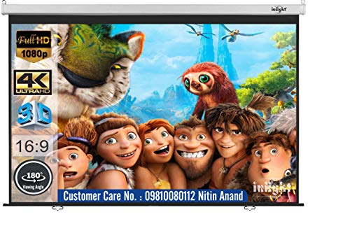 Inlight 106 inches Diagonal, 16:9 Aspect Ratio, 8 Ft x 4.5 Ft wit...