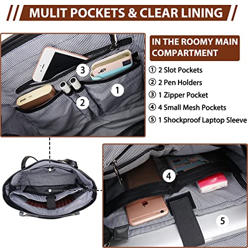 VX VONXURY Laptop Bag for Women,15.6 Inch Work Tote Professional Shoulder Handbag Ideal for Business Office4