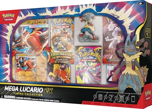 Pokémon TCG: Mega Lucario ex Figure Collection (1 Etched Foil Promo Card, 1 Oversize Promo Card - Image 4