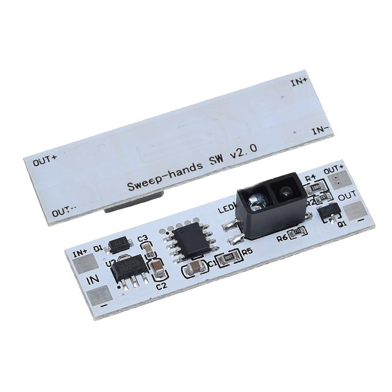TZT - Sensor de escaneo de corta distancia capacitivo, interruptor táctil PIR, módulo de movimiento PIR, voltaje constante de 3 A para hogar inteligente (manos de barrido SW-V2.0)