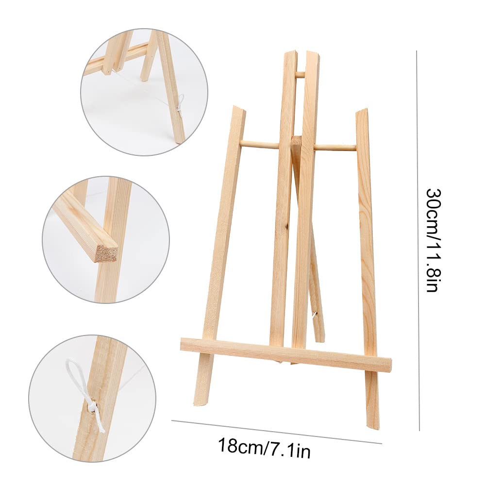 HOTOOLME - Acrylic Paint Set di colori acrilici per bambini, con 24 colori acrilici, cavalletto in legno, tela, pennelli, palette e custodia, set completo per dipingere per ragazzi e ragazze