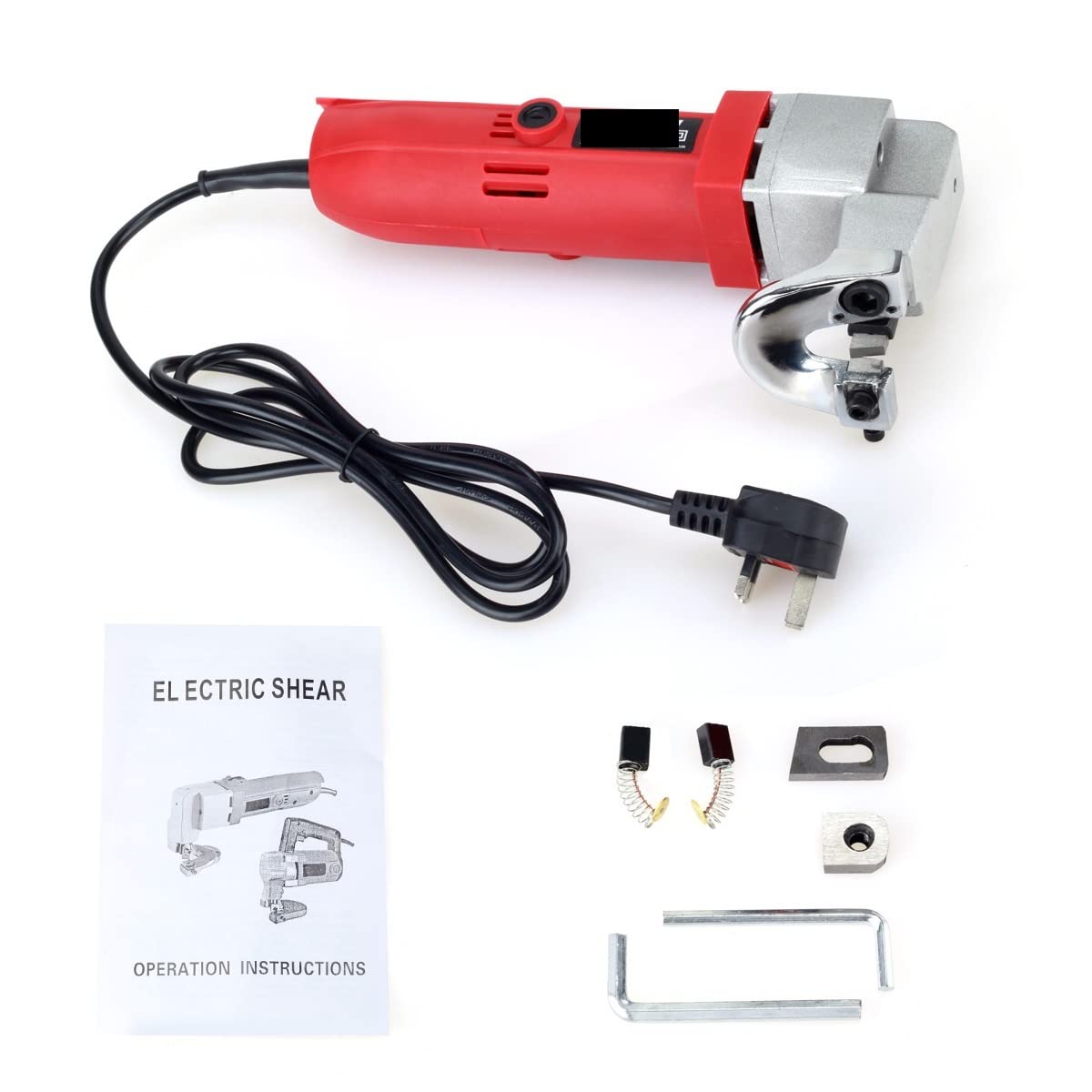 580W elektryczne nożyce nożyce do blachy 2.5mm wydajność cięcia sekatory Scissor Snip do cięcia metalowej płyty,Poprawa efektywności ścinania