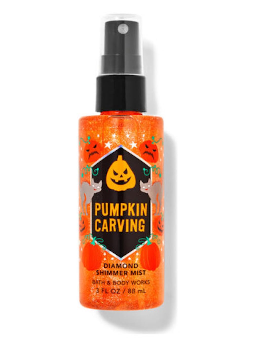 Bath and Body Works Pumpkin Carving Diamond Shimmer Travel Size Fine Fragrance Mist For Women 3 oz. (Pumpkin Carving)