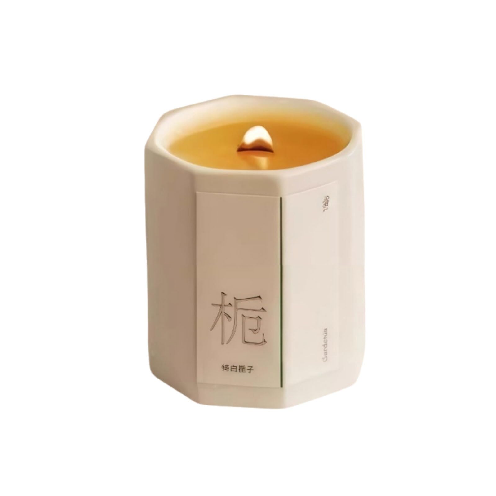Fhvkrbtx Gardenia Scented Candle, Ceramic Soy Wax Essential Oils Scented Candles Modern Reusable Long-Lasting Unisexmulticolor(Gardenia)