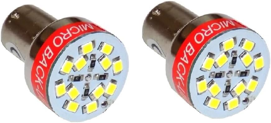 Générique 2 Ampoules Sonore 12V LED P21W BA15S Blanc Feux de Recul Auto Moto Voiture Signal Marche Arrière pour Bateau Camion Camping Car Feu Recul Arrière...
