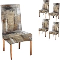 Vista 24 de CAPSCEOLL Juego de 4 fundas para sillas de comedor, color turquesa, turquesa, turquesa, turquesa, turquesa, verde azulado, fundas de asiento Parson