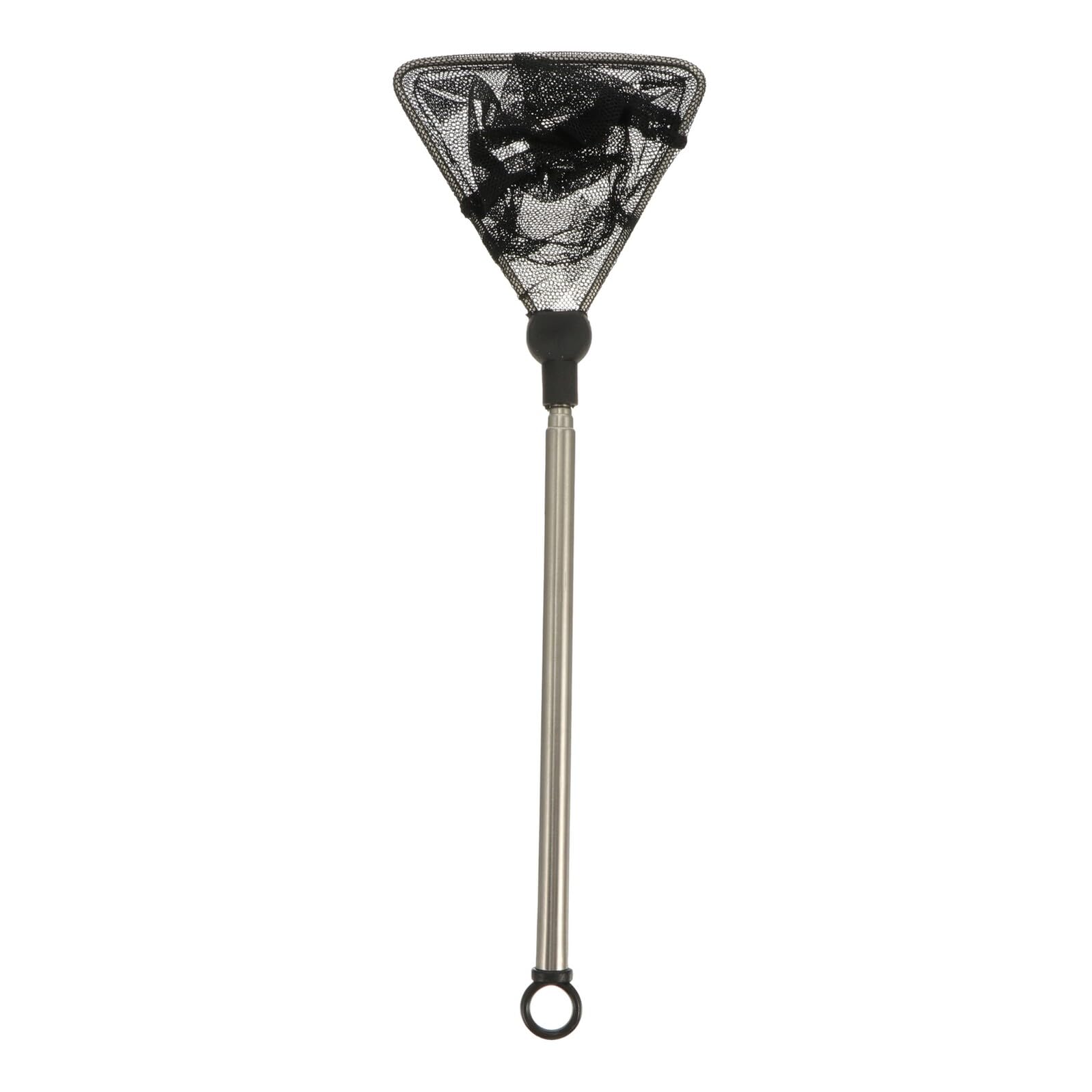 Extendable Handle Shrimp Net and Stainless Steel Aquarium Fish Tank Fishing Mesh Net with Triangular Telescopic Frame for