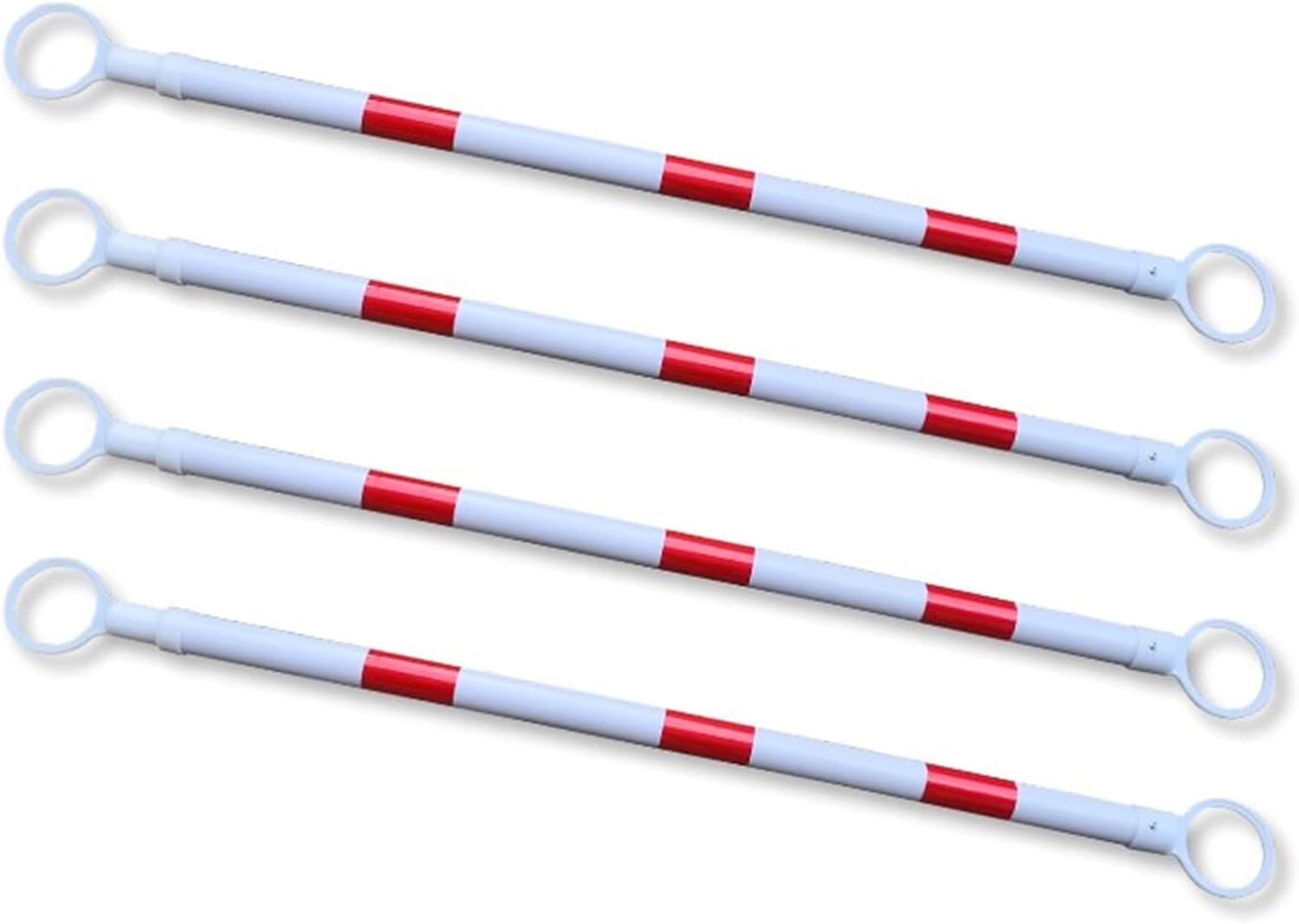 IUokLU Telescopic Traffic Cone Bars - Adjustable Barricade Connector for Parking Cones, Portable Safety Barrier Poles, Perfect for Crowd Control & Event Management,4 Pcs