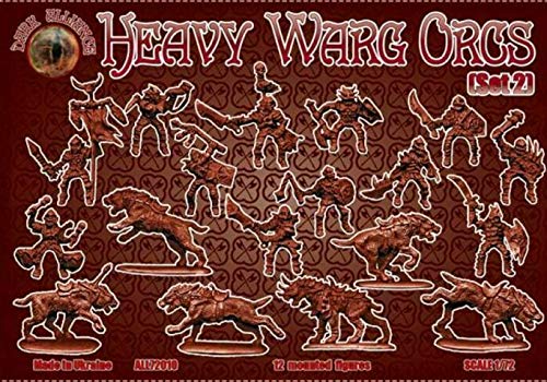 Lote figuras Light y Heavy Warg Orcs escala 1/72 miniatura 3
