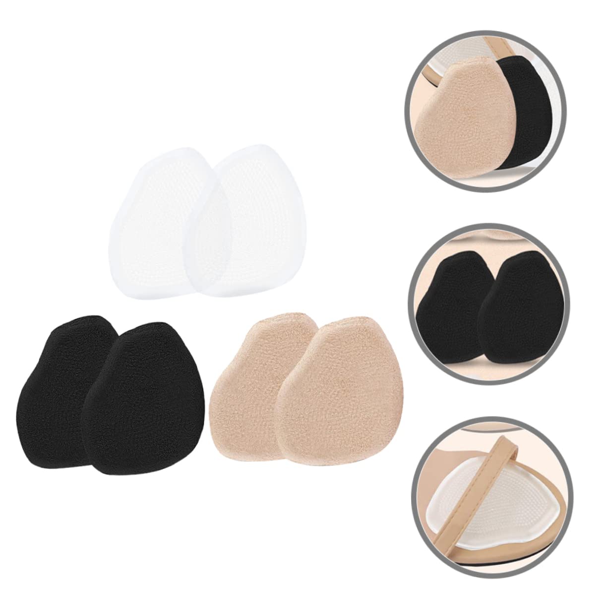 minkissy 15paare Gel Vorfußpolster Für Damen Anti-rutsch Einlegesohlen Für High Heels Weiche Fußkissen Zur Schmerzlinderung Transparent Für Langes Stehen Und Tanzen