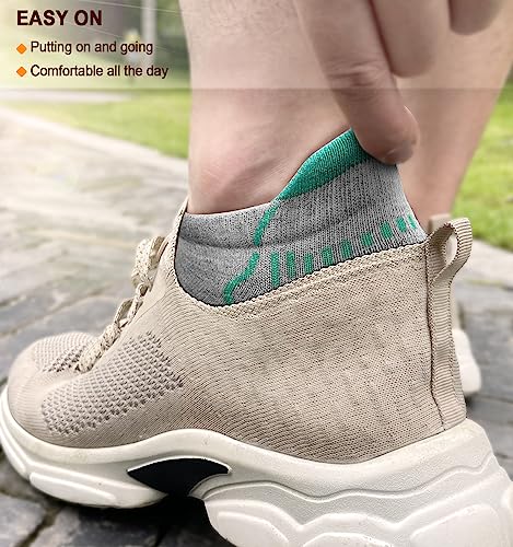 Image of BULLIANT Men Running Ankle Socks 6Pack-Cushioned Support-Low Cut No Show | Fully Terry Sole | Arch Support | Seamless Toe Closure | Moisture-Wicking Breathable Mesh | Reinforced Heel&Toe
