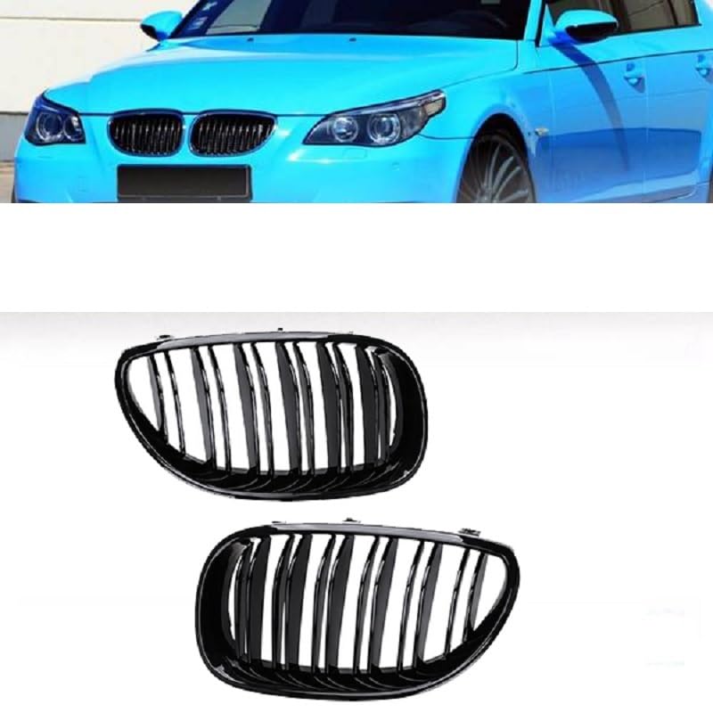 Rejilla de riñón delantera para BMW Serie 5 E60 E61 de 2003 a 2010 2