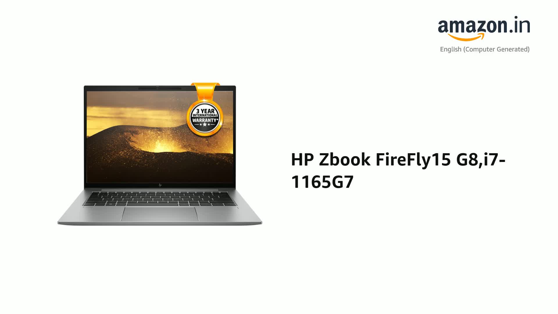 HP Zbook FireFly15 G8,i7-1165G7 (4 Core, 12MB Smart Cache),16GB