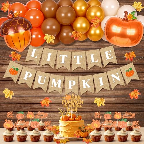 Kriyokiaa Little Pumpkin Baby Shower Decorations, 94Pcs Fall Baby...