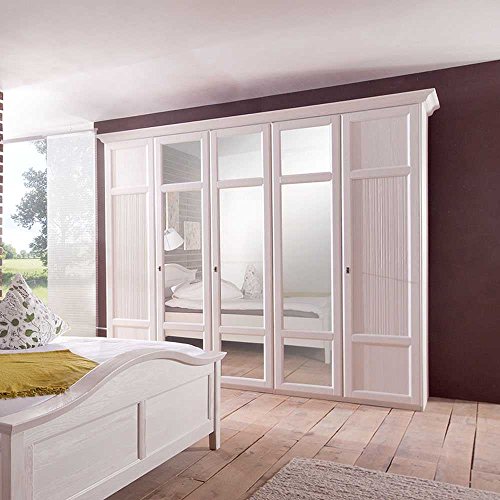 Preisvergleich Produktbild Pharao24 Kleiderschrank Twinta im Landhaustil