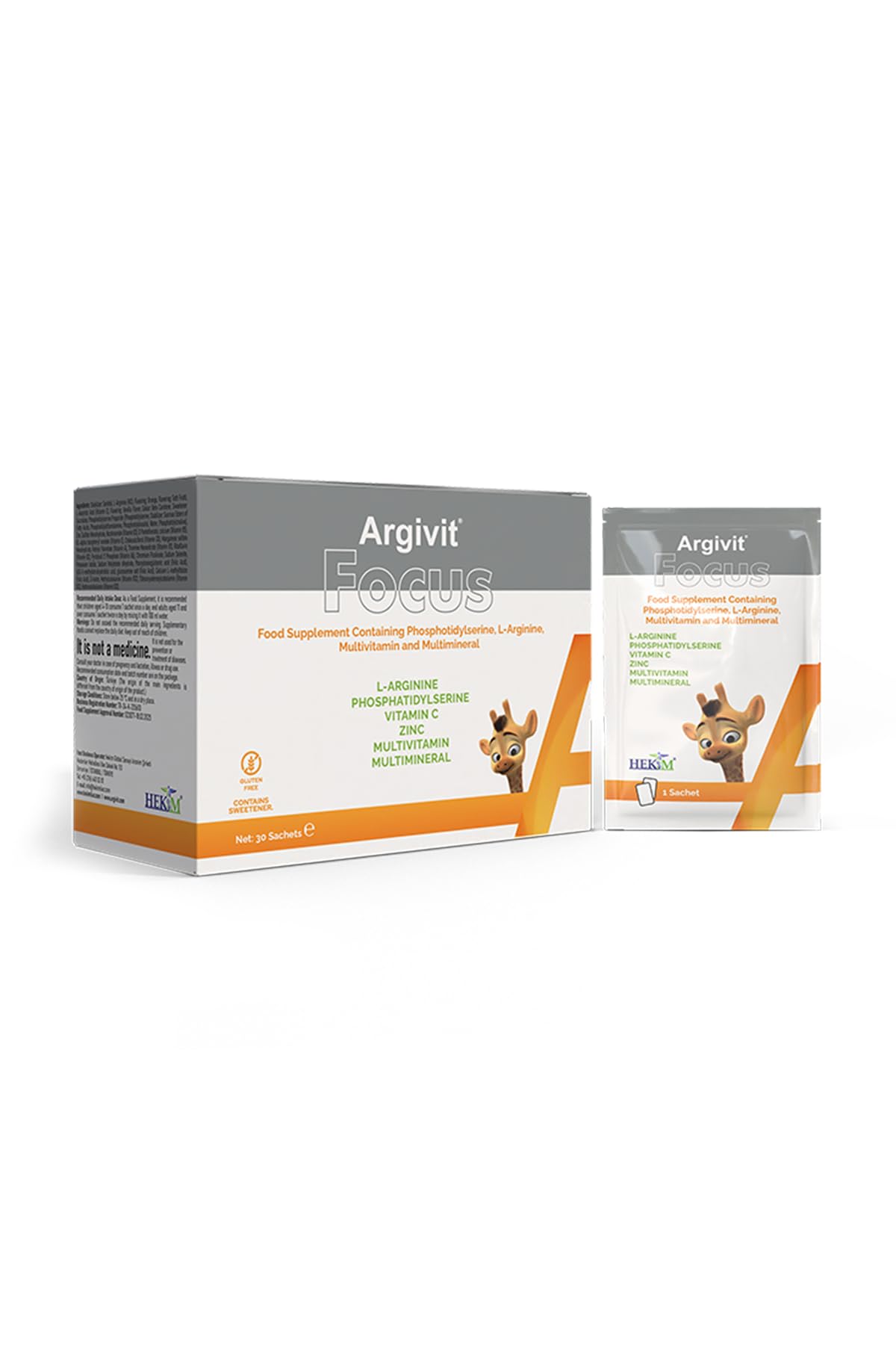 Argivit Focus L Arjinin, Fosfotidilserin, Multivitamin ve Multimineral 30 Saşe