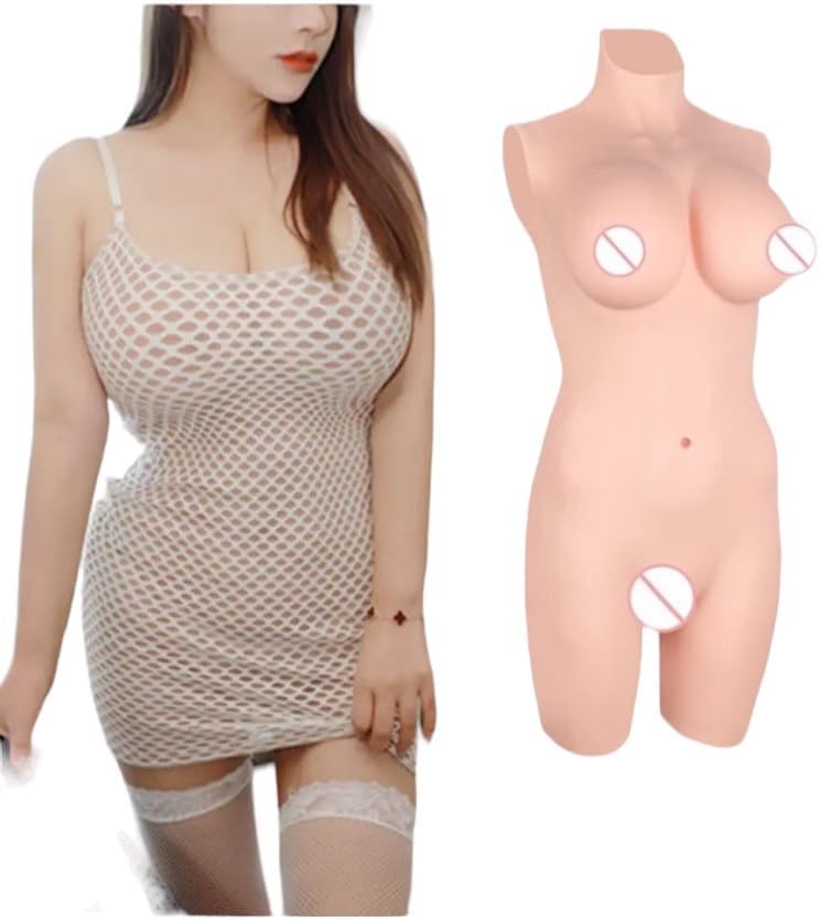 EINI Silicone Suit 3-Piece Cross-Dressing Suit C~D Cup Full-Body Cross-Dressing Suit Sexy Insertion Urination Cosplay Cross-Dressing Hip Up Bust Up Silicone Breasts Silicone Pants Feminization Boyish