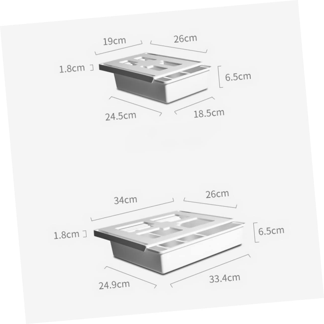Uonlytech 2pezzi Sottotavolo Estraibile Organizer per Cancelleria Articoli per Ufficio Cassetto Invisibile Resistente Contenitore Portaoggetti Nascosto