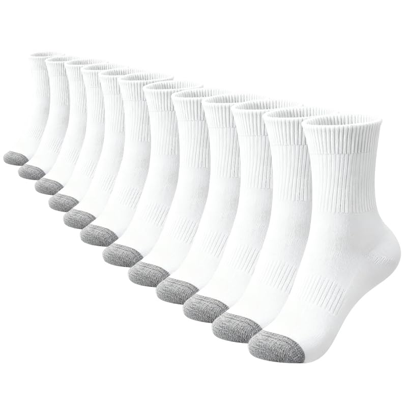 Men's Crew Socks 6 Pack Soft Breathable Athletic Socks Casual Running Socks for Daily Wear Work Training Sports-image-43
