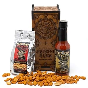 Psycho Juice Dark Arts houten chilisaus & noten cadeauset | 70% Carolina Reaper World’s heetste chili | 148 ml…