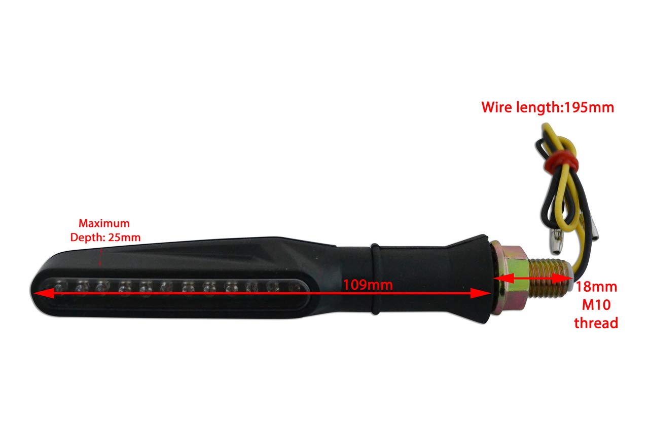 Slim Line kierunkowskazy motocyklowe LED z pojedynczym rzędem LED - para