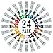 U.S. Art Supply Professional 24 Color Set of Acrylic Paint in 12ml Tubes - Rich Vivid Colors for Artists, Students, Beginners - Canvas Portrait Paintings - Color Mixing Wheel