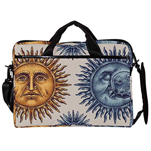 Sac bandoulière ordinateur 14 pouces soleil et lune, finis les chocs et les sacoches tristes