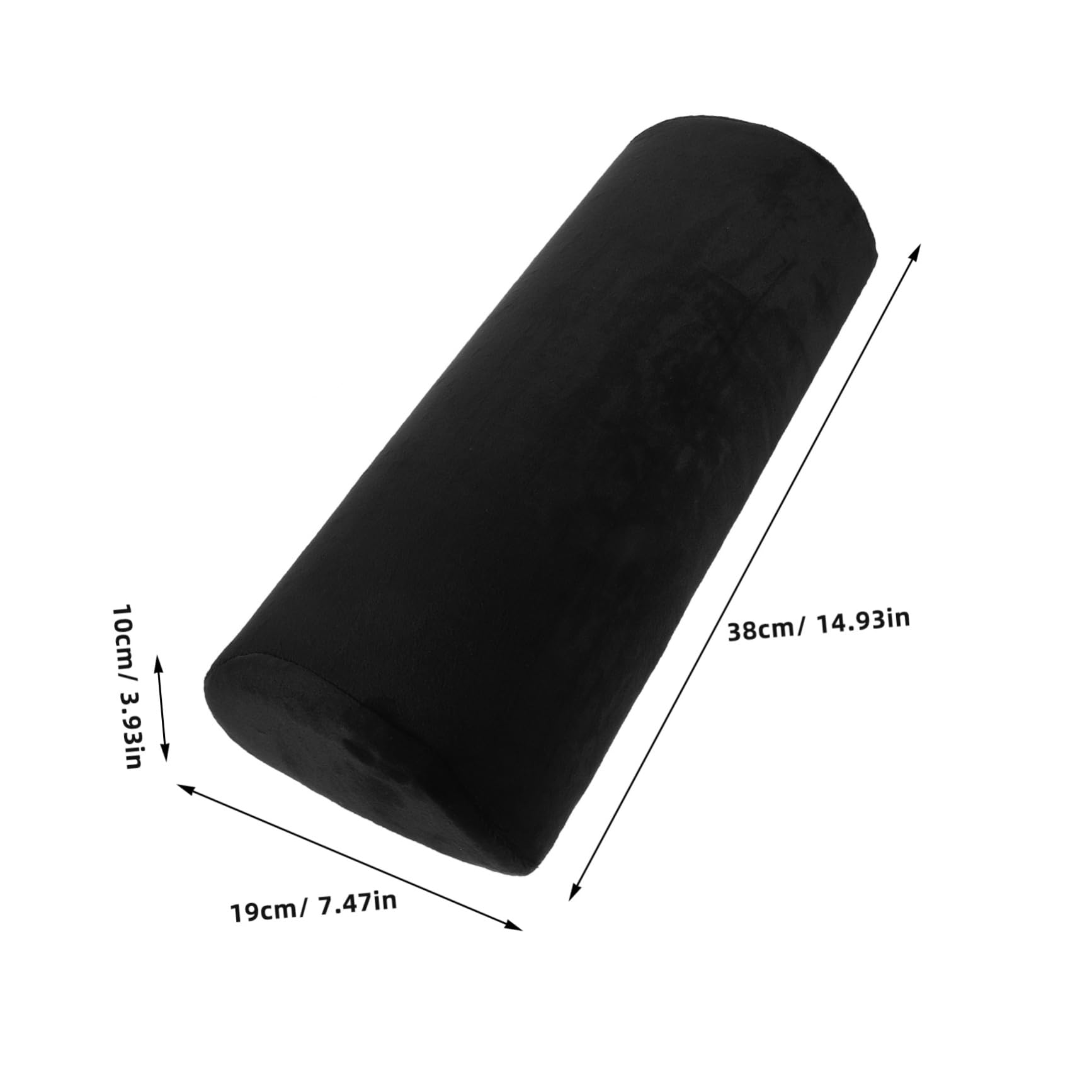 Cabilock Half Round Pillow Leg Pillow Massage Table Bolster Pillow Sleeping Pillow Legs Leg Pillow for Lower Back Stomach Sleeper Bed Wedge Pillow Household Knee Pillow Black Polyester