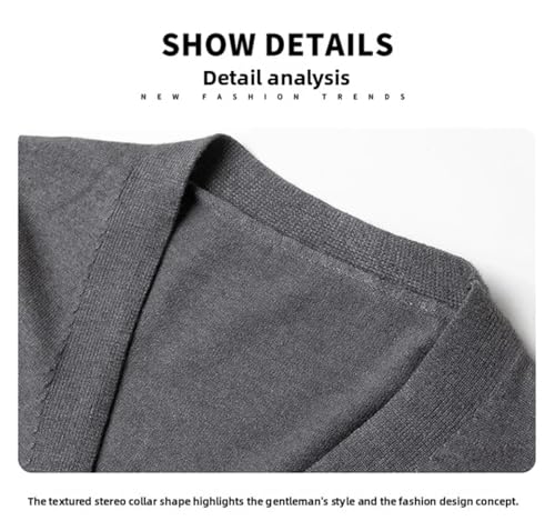 Men's Cardigan Sweater V Neck Casual Soft Long Sleeve Button-Up Knitted Winter Sweater2