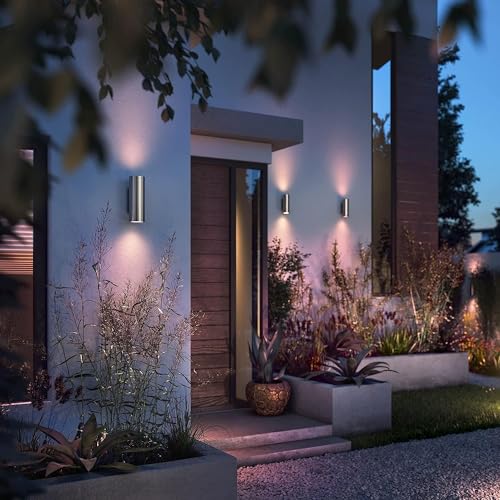 Philips Hue Appear Außen-Wandleuchte, Außenbeleuchtung, Silber – Ansicht 4