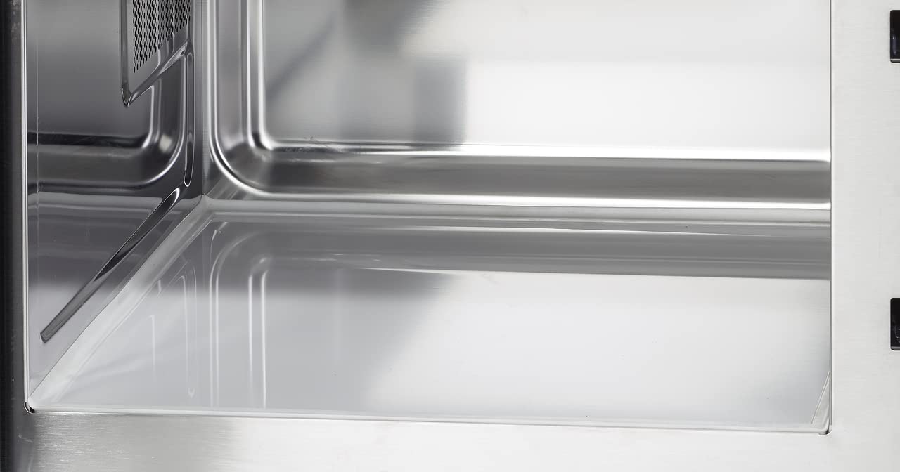 METRO Professional Mikrowelle GMW1034S, Edelstahl, 55.3 x 48.5 x 34.3 cm, 100 Programme, 60-Minuten-Timer, 34 L, max. Tellerdurchmesser 32 cm, silber