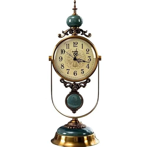 xiaojuande Vintage Fireplace Mantel Clock - Silent Decorative Clock with