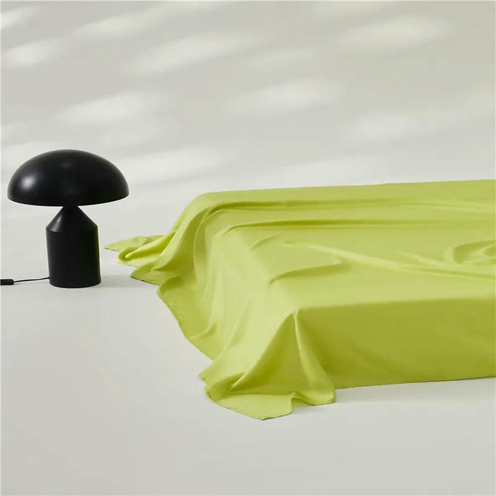 Sábana Plana de Lujo de Lyocell para Cama Individual o Doble, sábana Suave y Sedosa, Ropa de Cama Gris, Transpirable y refrescante para el Verano.