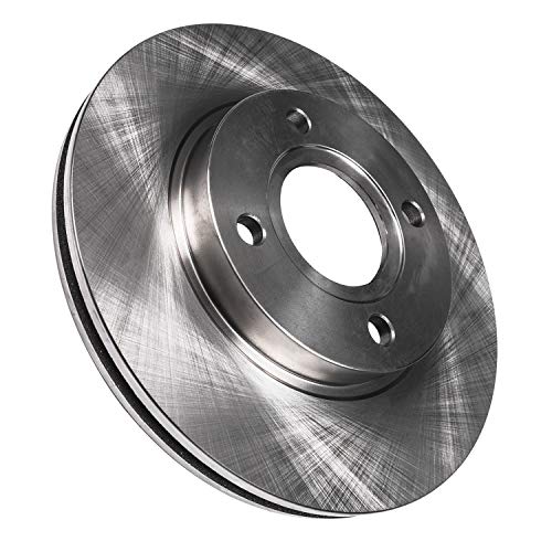 Image of Detroit Axle - Front Brake Rotors for Hyundai 06-11 Accent Kia Rio Rio5 2006 2007 2008 2009 2010 2011 Replacement Disc Brakes Rotors : 10.07 inch inch Rotor
