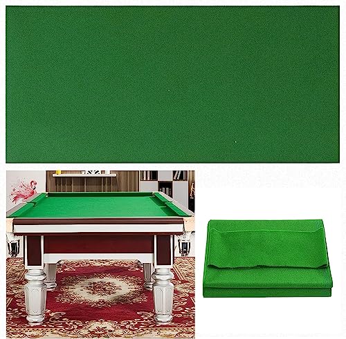 Suprwin Paño de billar, fieltro de mesa de billar de 9 pies con 6 tiras de tela, fieltro precortado para el hogar, clubes, bares (9 pies)