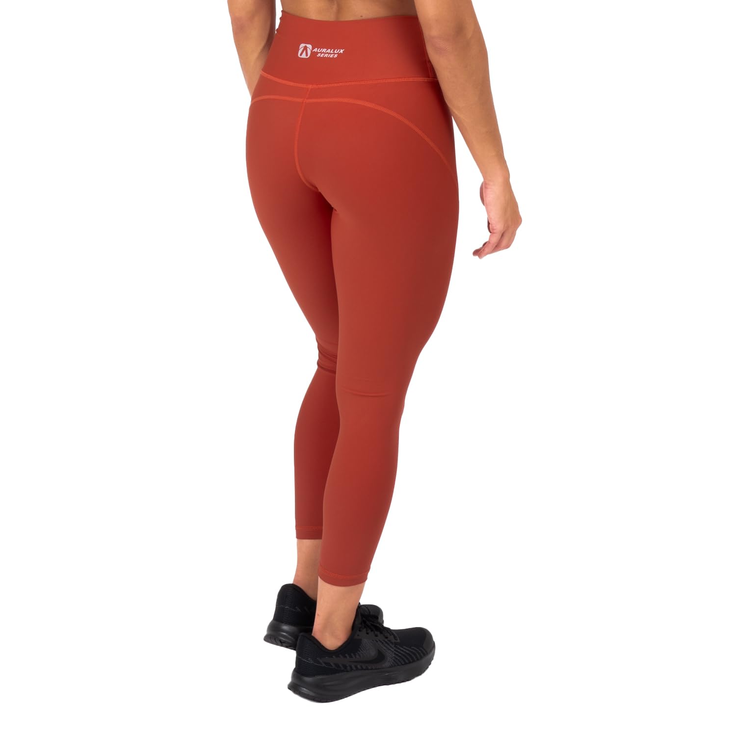 Mallas Deporte Mujer, Largas AuraLux II Tights Core BrickStone, de Cintura Alta, con Lycra AuraLux, Gran Adaptación al Cuerpo, Costura Plana y sin Roces