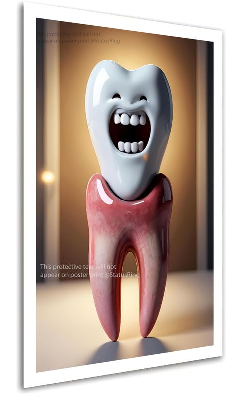 Laughing and GUMS Dental Clinic Poster Artwork StatusRing Dentist Poster without Frame-picture-19