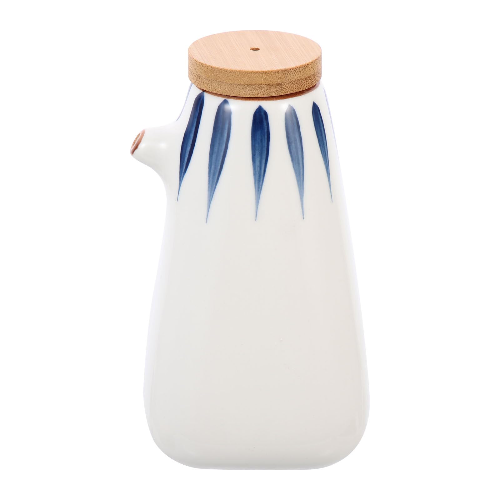 Ceramic Oil Vinegar Dispenser Vintage Liquid Seasoning Container for Restaurant Home White High-Temperature Resistant