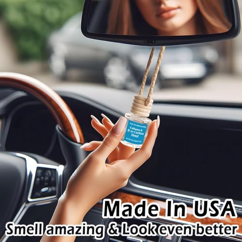 Image of C Classy Hanging Car Air Freshener 2 Pack, Cabana Hotel Scent Essential Oil Diffuser, Long-Lasting Fragrance,Cute Glass Bottle Car Accessories for Women & Men, Made in USA