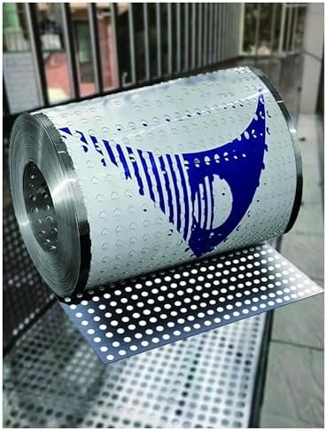 304 Stainless Steel Perforated Sheet - Anti-Theft Window Guard, Leakproof Garden Balcony Fence Panels, Vent Mesh Shield, Durable Punching Plate (20x200cm)