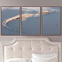 3 Piece Framed Canvas Wall Art Alligators Canvas Prints Home Artwork Decoration for Living Room,Bedroom - 16