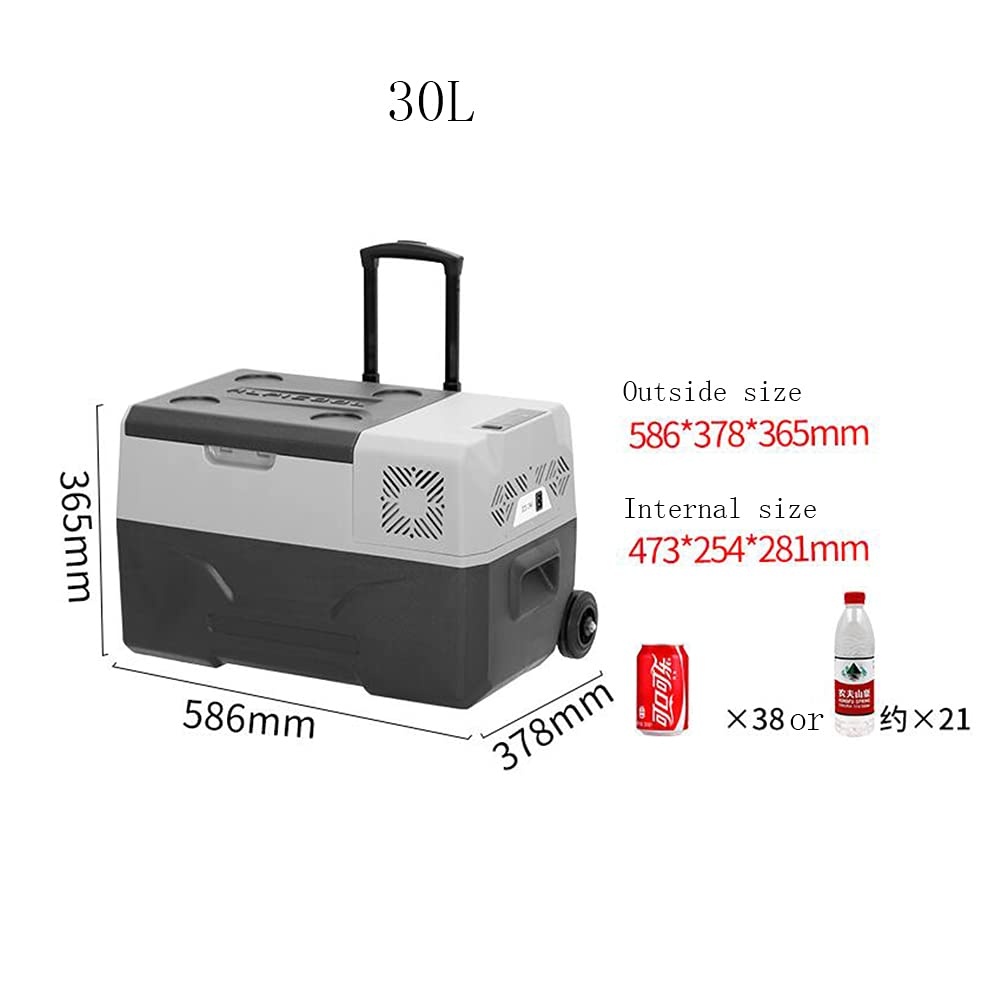 XIAOLIN Lodówka Samochodowa Przenośny Zamrażarka 30l 12 / 24v Dc I 220v Ac, Lodówka Sprężarki Do Samochodu, Rv, Ciężarówka, Van, Camping And Home